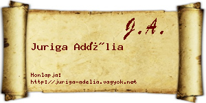 Juriga Adélia névjegykártya
